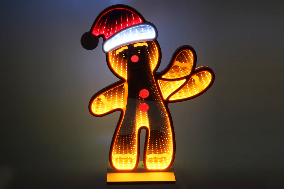 LED Infinity Gingerbread Man Waving Flash