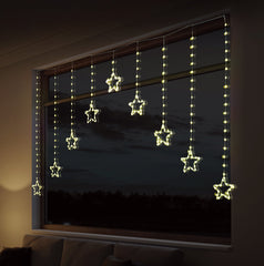 LED Dew Drop Star Curtain Gold