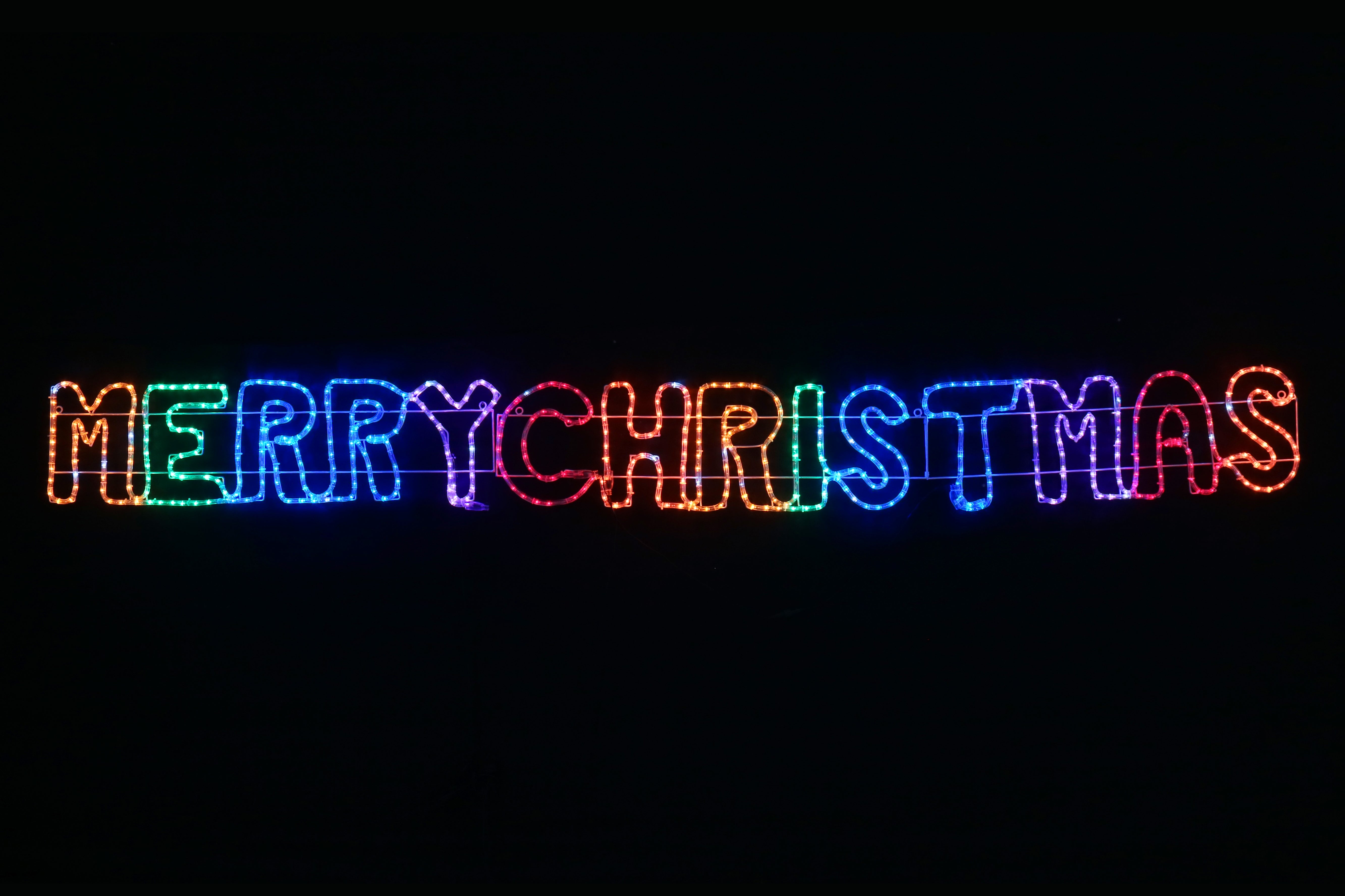LED Rlight Merry Christmas Rainbow 2in1