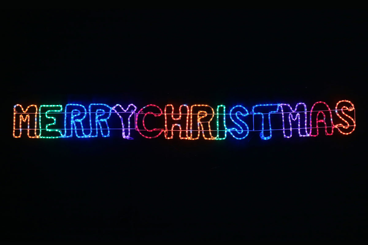LED Rlight Merry Christmas Rainbow 2in1