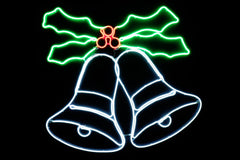 LED Neonflex Holly Berry Twin Bells Flash