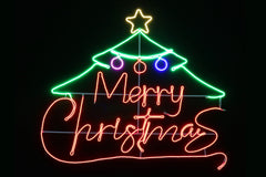 LED Neonflex Merry Christmas Star Tree