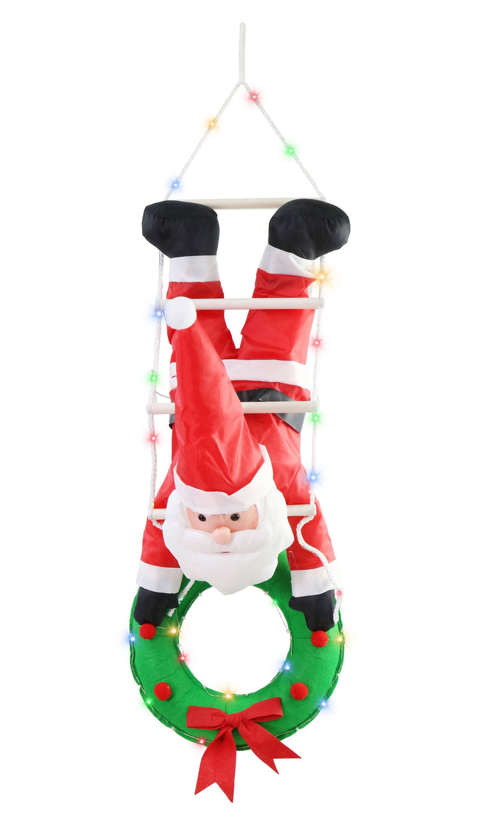 LED Nylon Santa Hang Up Timer B/OP Asst