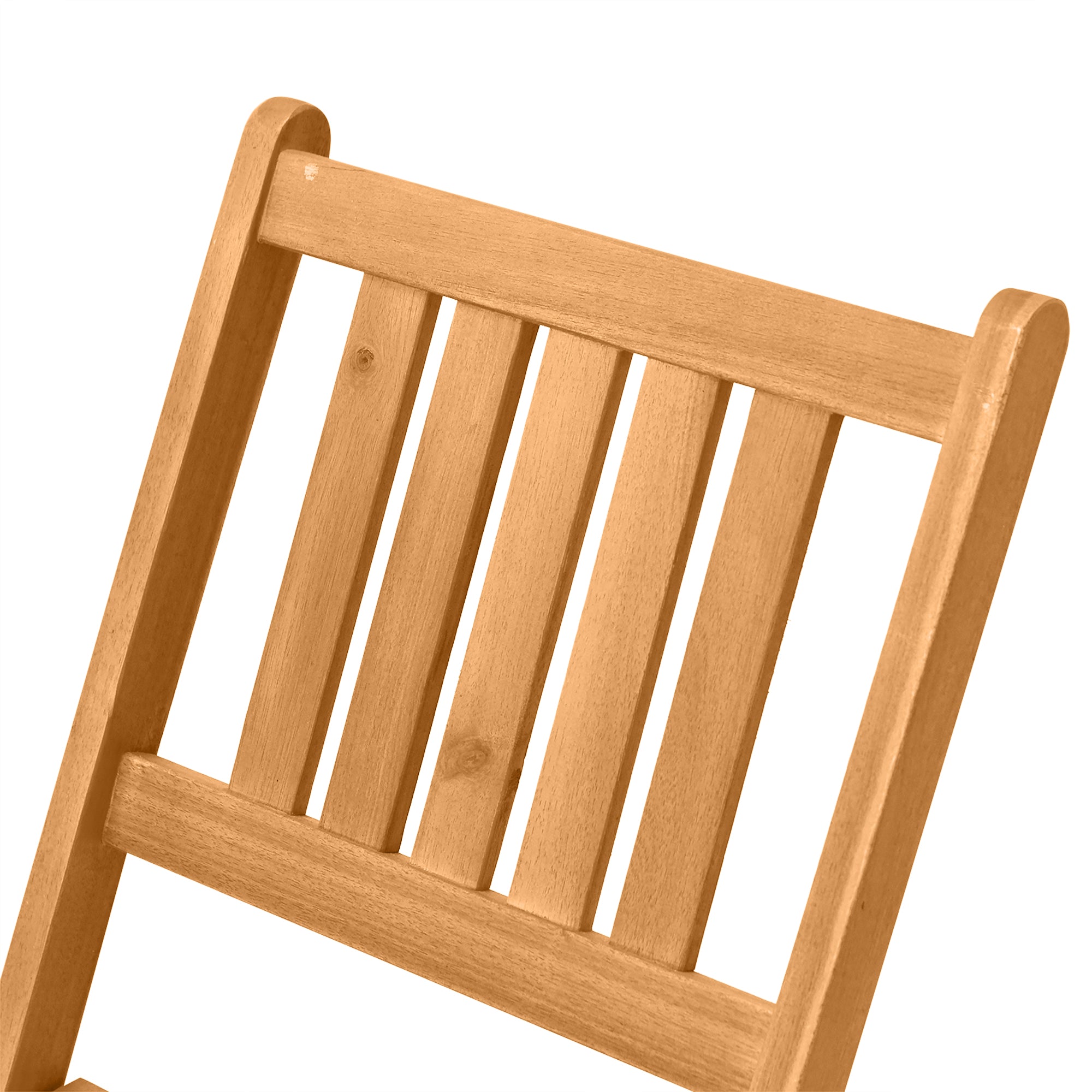 Outsunny 3-Piece Acacia Wood Bistro Set, Folding Patio Furniture with 2 Folding Chairs and Round Coffee Table, Teak, Slatted Finish, for Backyard, Balcony, Deck, Natural