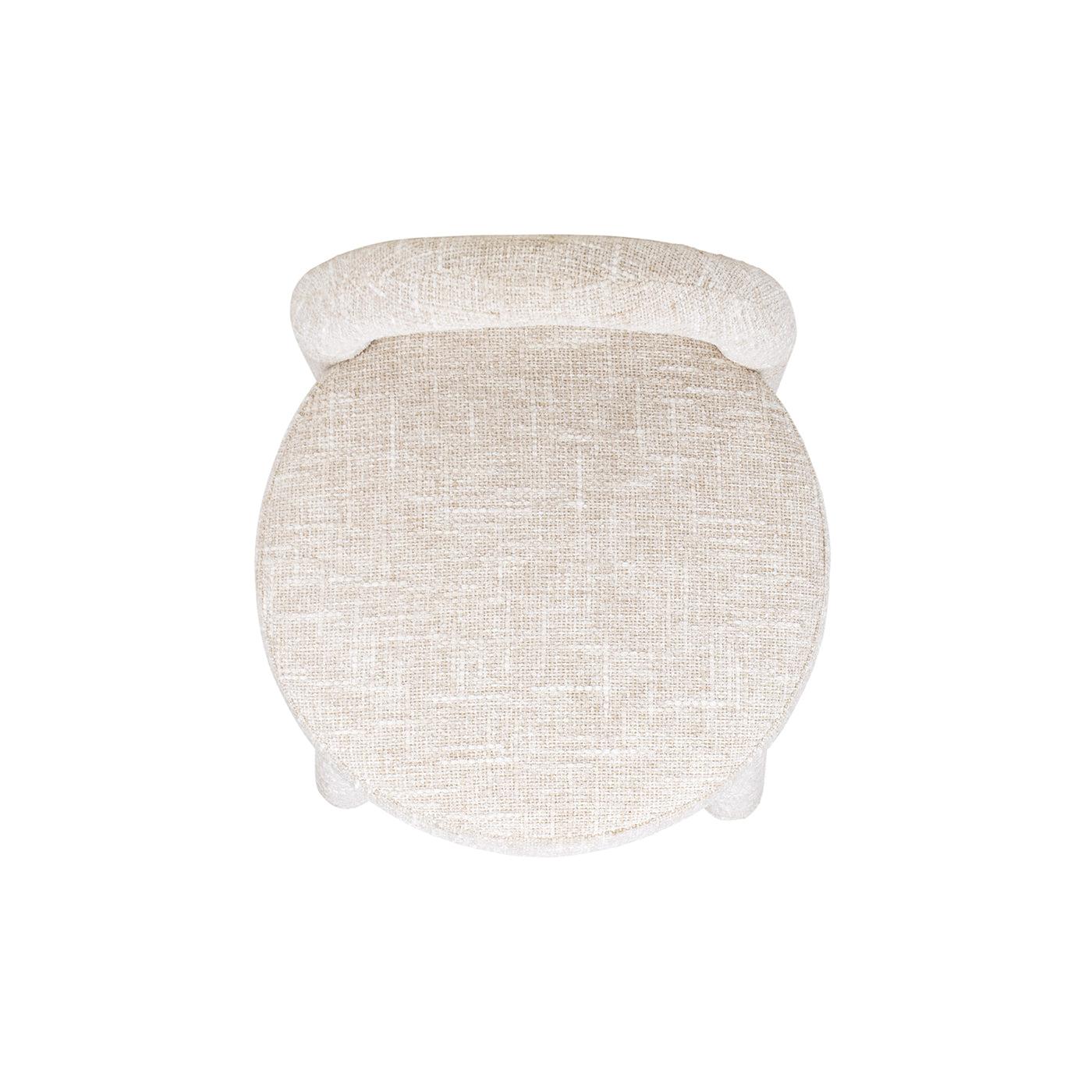 Penny 26.5" Round Arched Upholstered Counter Stool, Set of 2, Travertine Beige Chenille