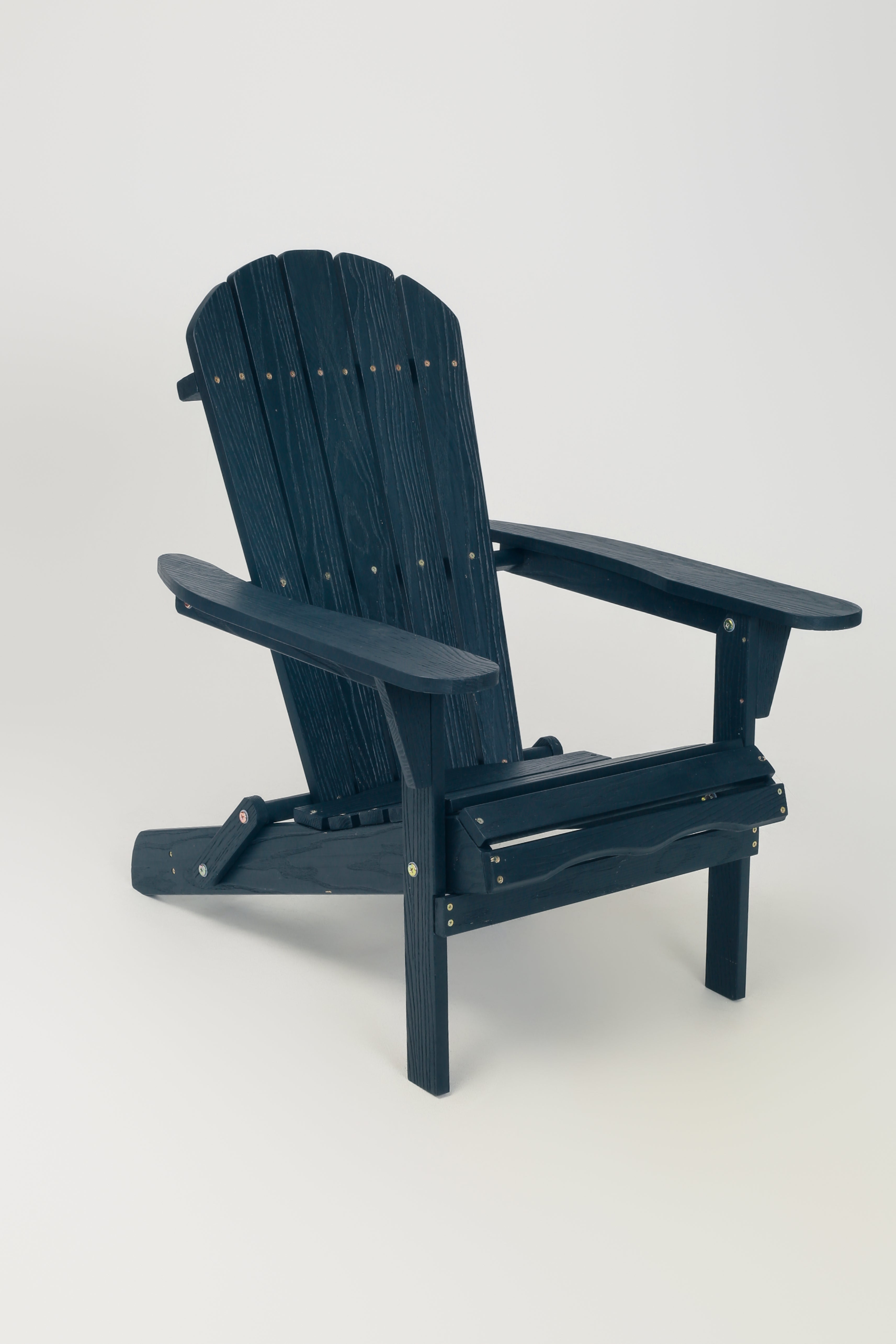 Wood Lounge Patio Chair for Garden Outdoor Wooden Folding Embossed Adirondack Chair Solid Cedar Wood Lounge Patio Chair with Wood Grain