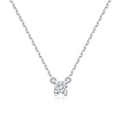 Radiant Heart S925 Silver White Diamond Pendant Necklace