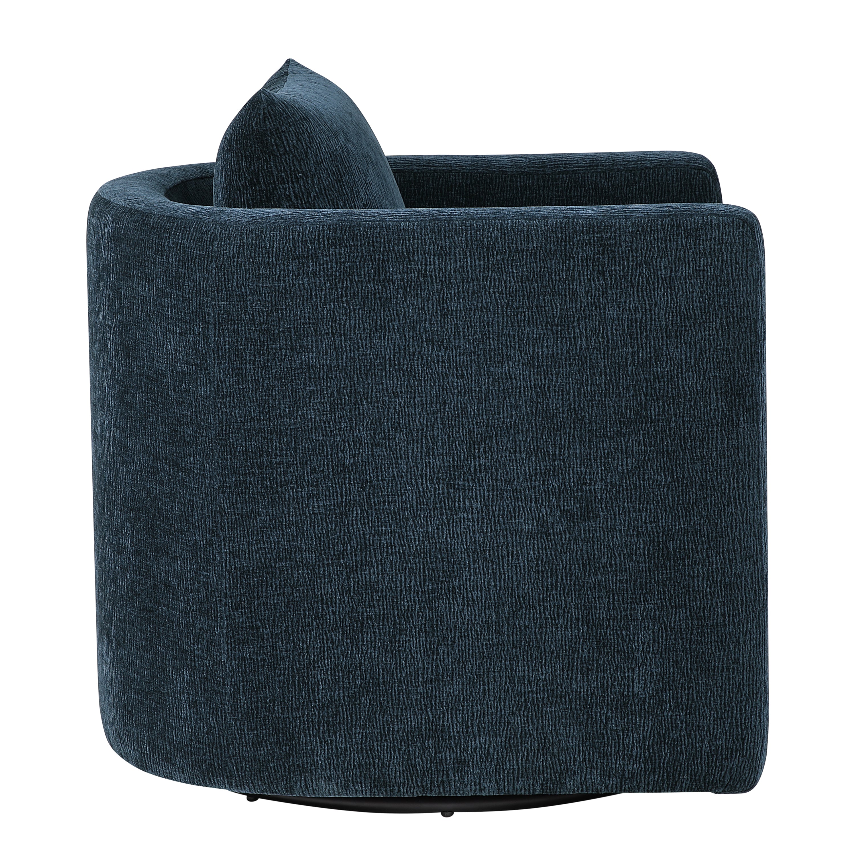 Sutton Navy Blue Swivel Barrel Chair