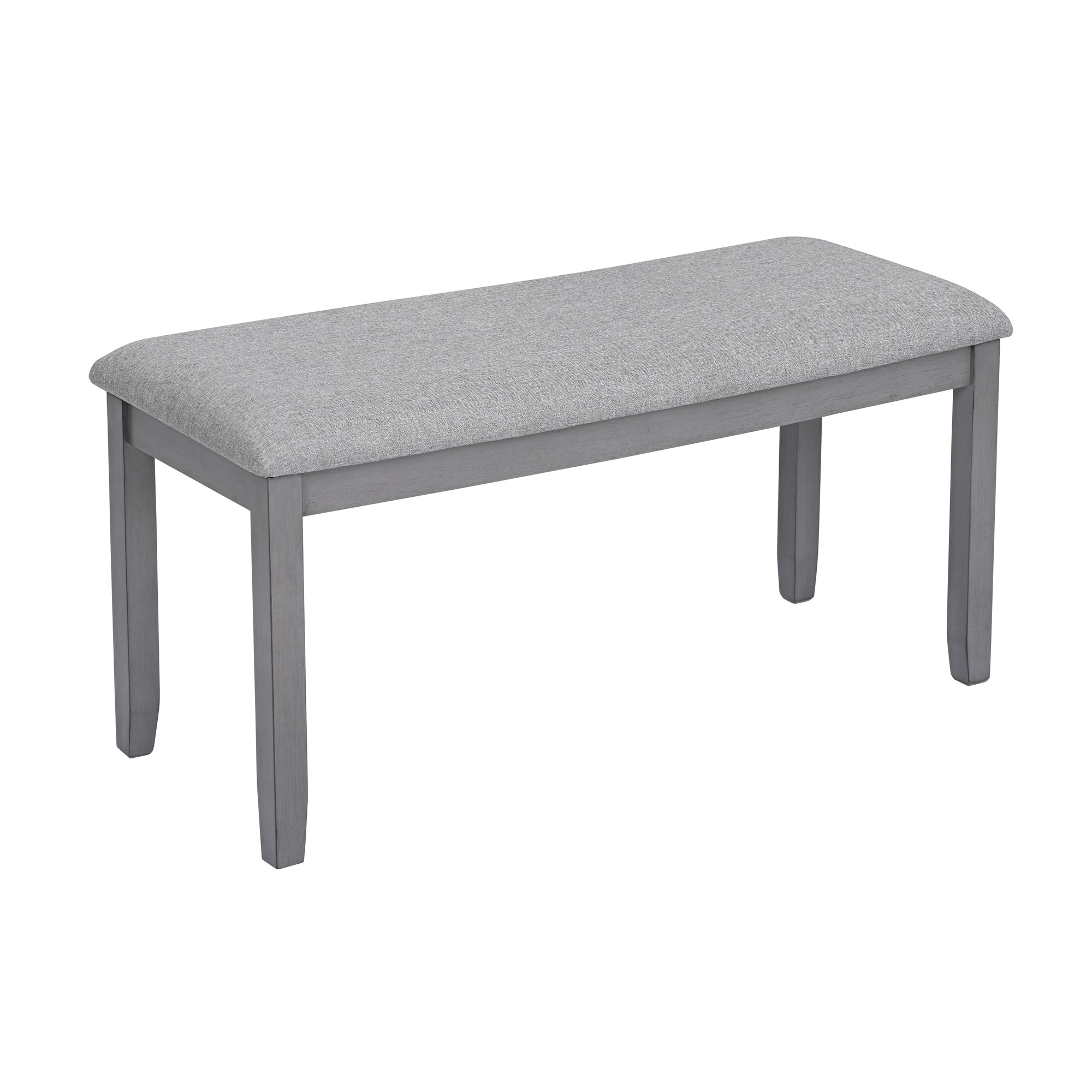 6-Piece Kitchen Dining Set (Table + 4 Upholstered Chairs + Bench, Gray)