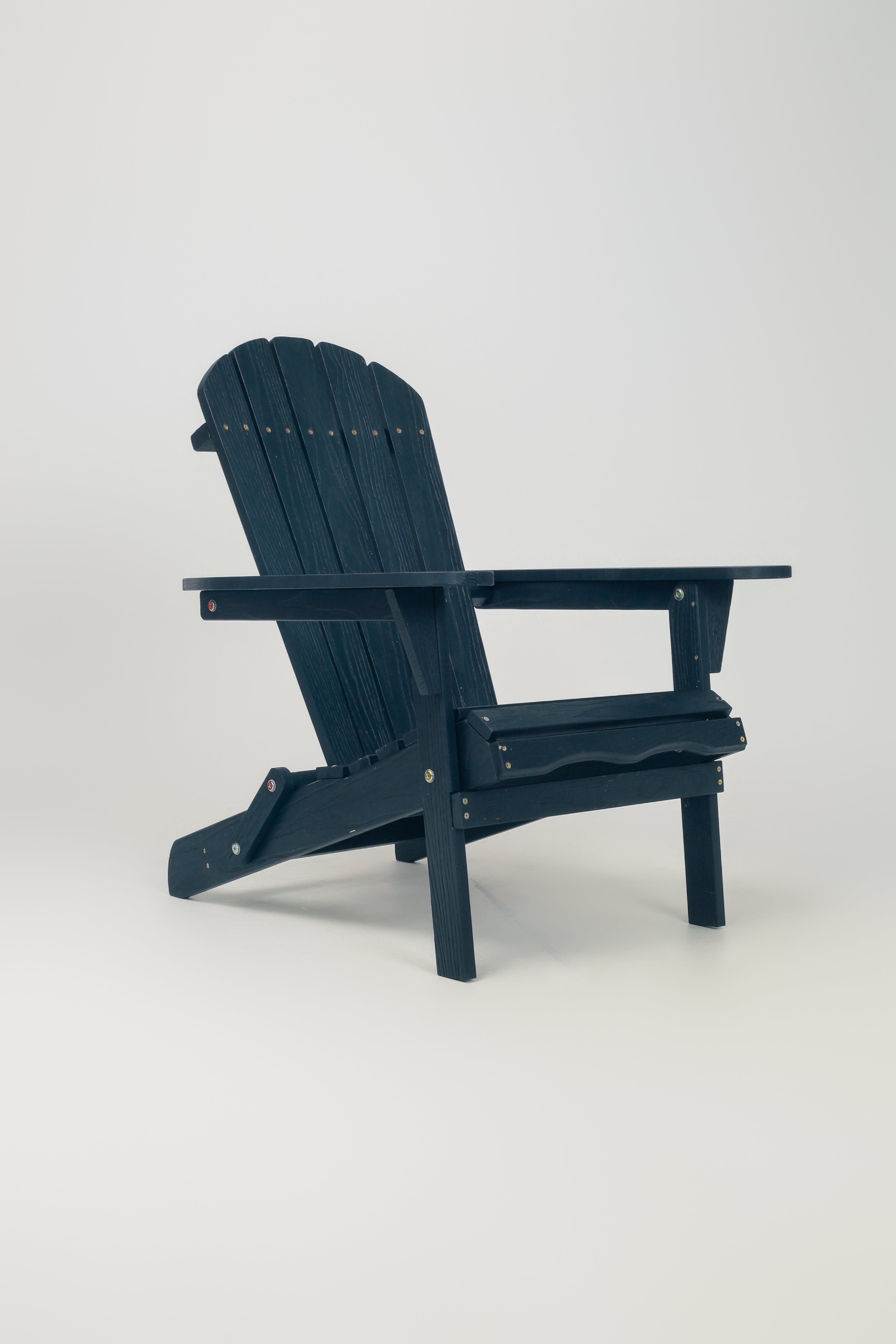 Wood Lounge Patio Chair for Garden Outdoor Wooden Folding Embossed Adirondack Chair Solid Cedar Wood Lounge Patio Chair with Wood Grain