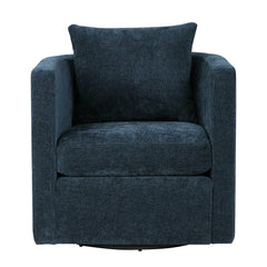 Sutton Navy Blue Swivel Barrel Chair