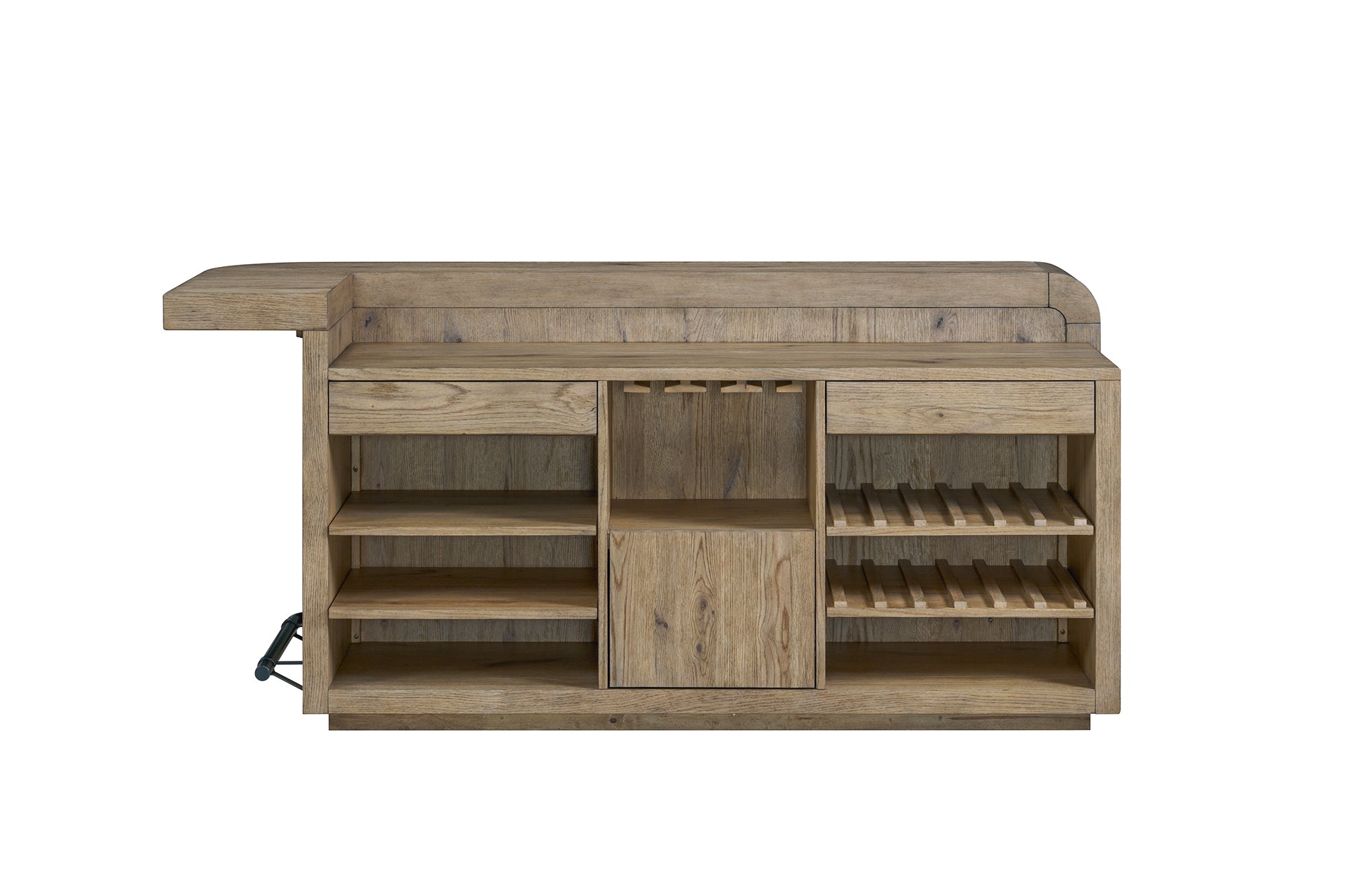 English Knotty Oak Counter Height Bar