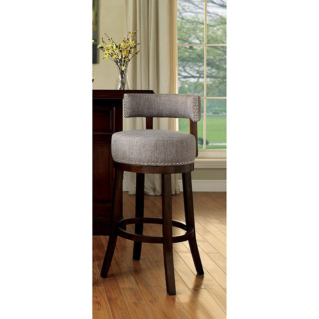 LYNSEY Dark Oak/Light Gray 24  Bar Stool