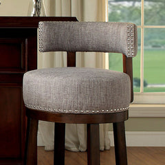 LYNSEY Dark Oak/Light Gray 24  Bar Stool