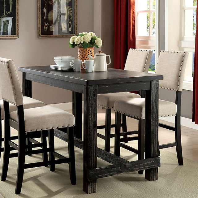 Sania III Antique Black 60  Counter Ht. Table