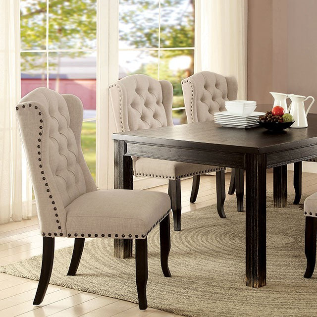 Sania I Antique Black 72  Dining Table
