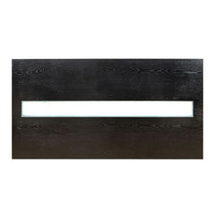 Luminar Black Glass-Insert Dining Table