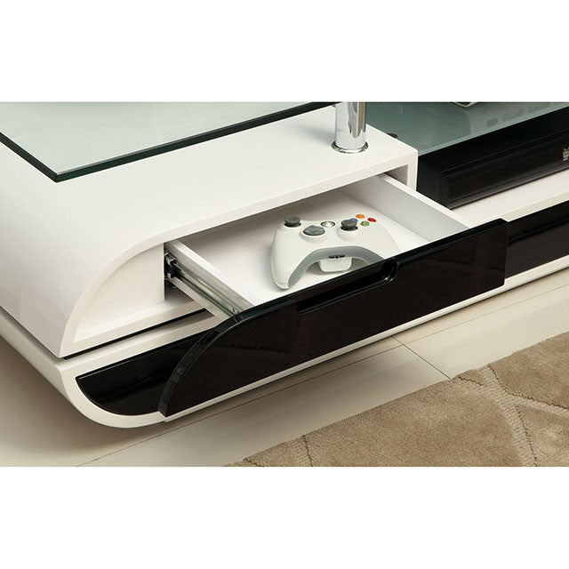 Evos Black/White 63  TV Console