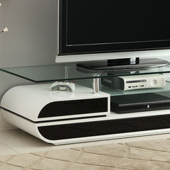 Evos Black/White 63  TV Console