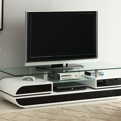 Evos Black/White 63  TV Console