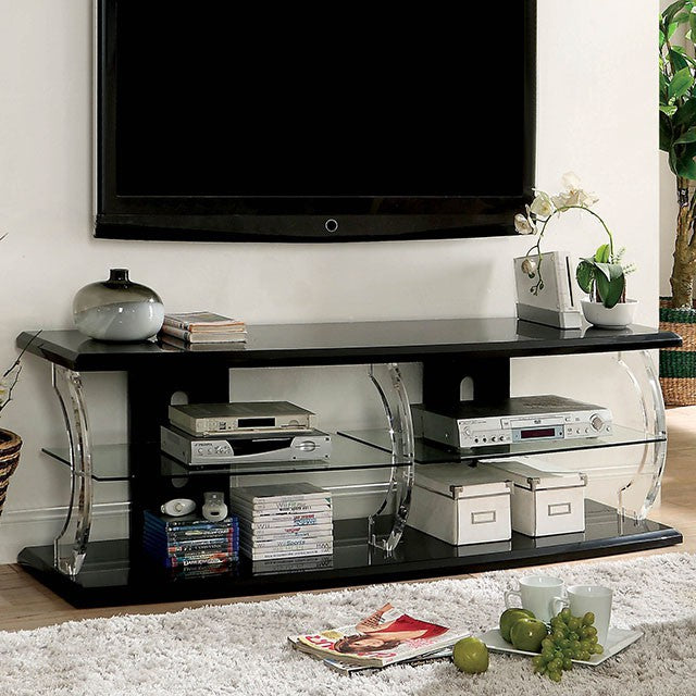 Ernst Black/Clear 60  TV Stand