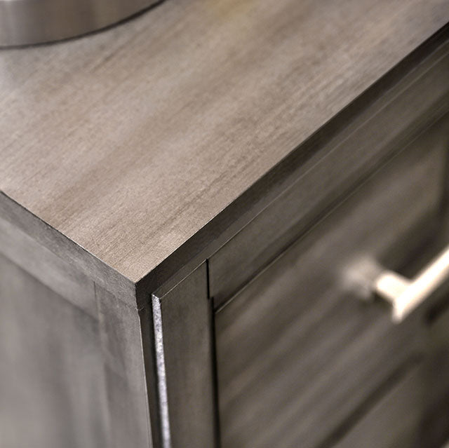Berenice Espresso Night Stand White, Gray, & Espresso