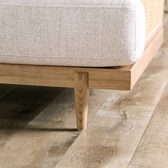 ALESUND Chair, Beige/Light Oak Natural & Brown