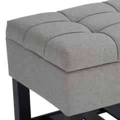 Saxon - Storage Ottoman Bench - Dove Grey