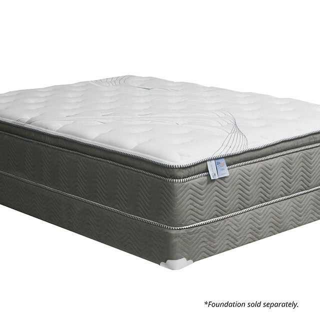 STORMIN White/Gray 13" Euro Pillow Top Mattress