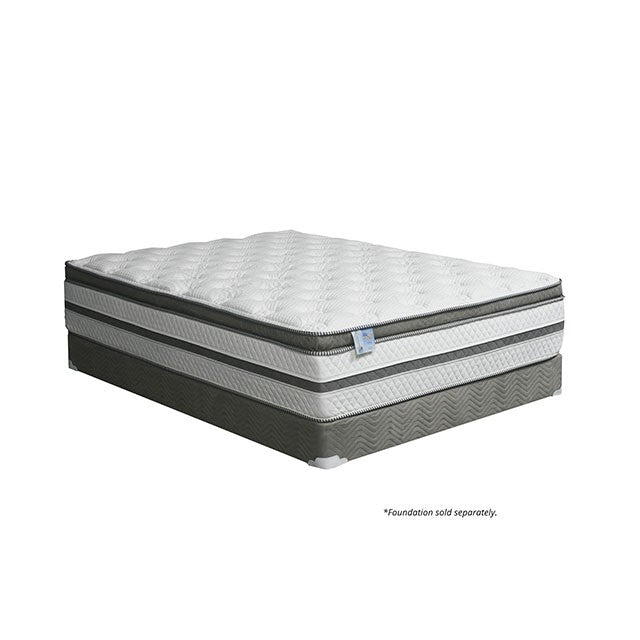 SIDDALEE White/Gray 16" Euro Pillow Top Mattress