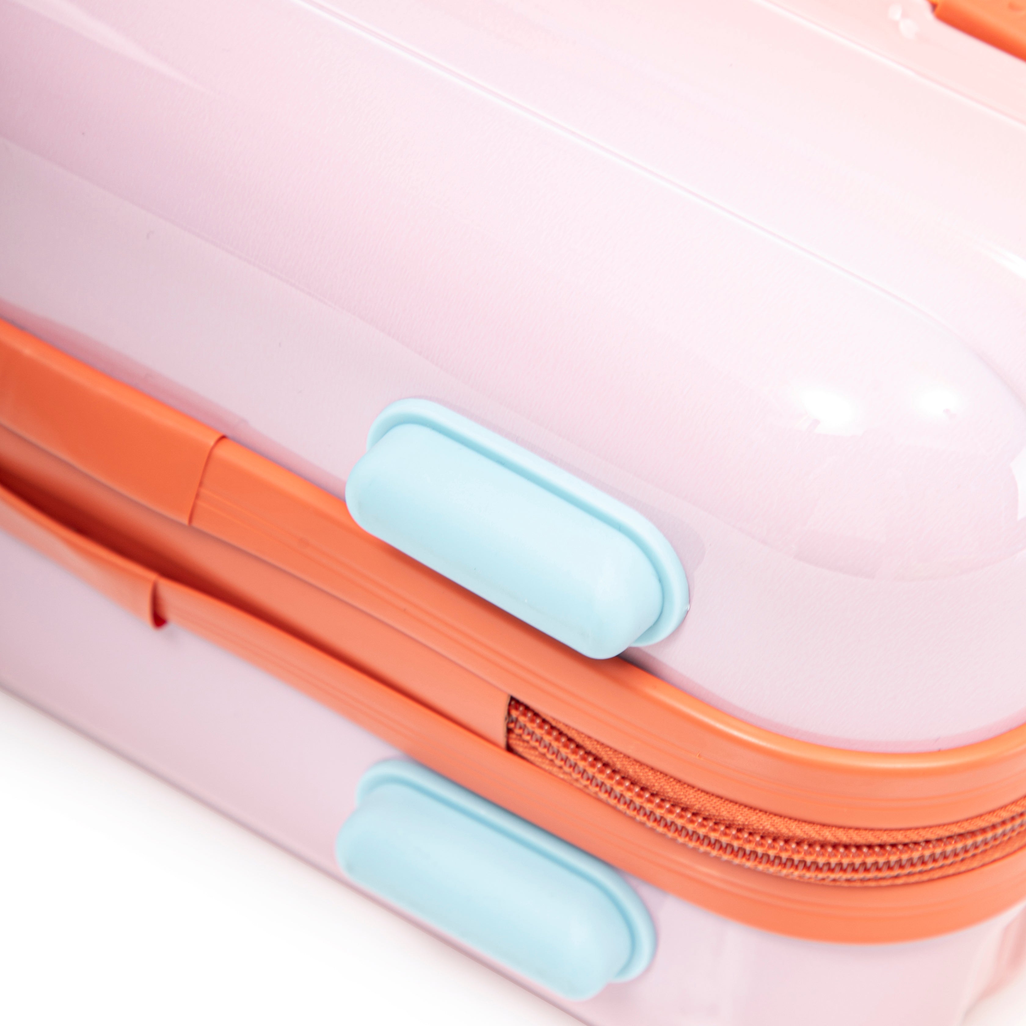 20" Carry-On Suitcase + 14" Cosmetic Case Set (PC Hard Shell, Gradient Blue/Red)