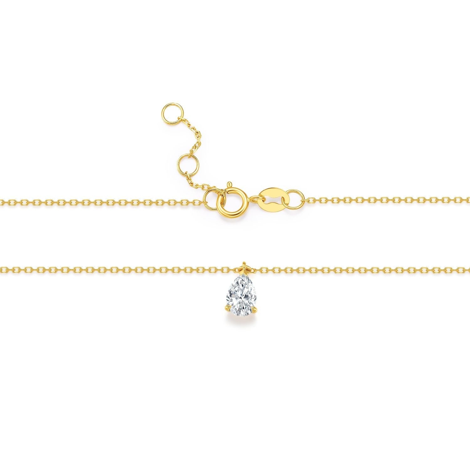 Sun Teardrop 18K Yellow Gold Diamond Bracelet