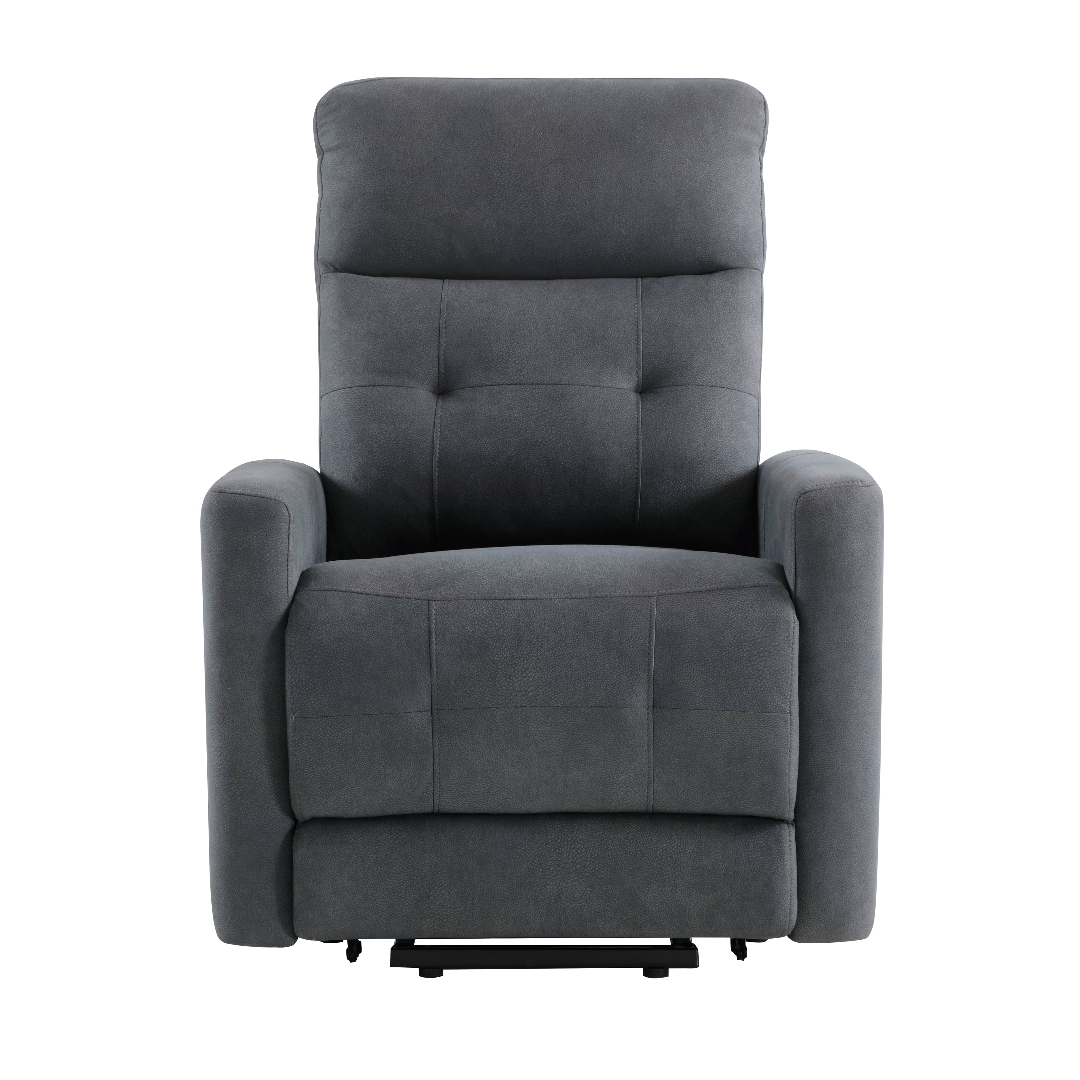 Power Lift Chair with Massage and Heat Comfort Dark Gray Upholstery Living Room Furniture 1pc Power Reclining Motion Chair