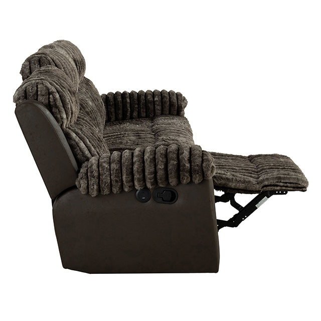 Dionysus Manual Reclining Sofa Brown