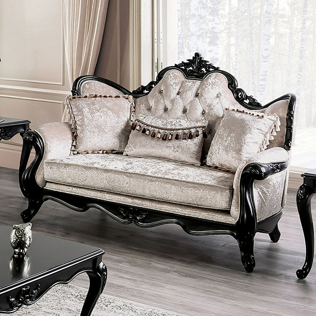 Acapulco White & Espresso Loveseat