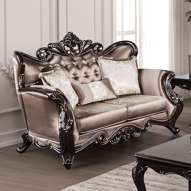 Albacete Loveseat Campage & Walnut