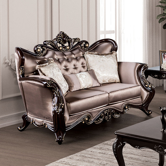 Albacete Loveseat Campage & Walnut