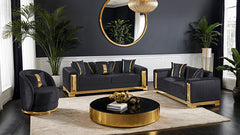 Valdosta Chair Black & Beige