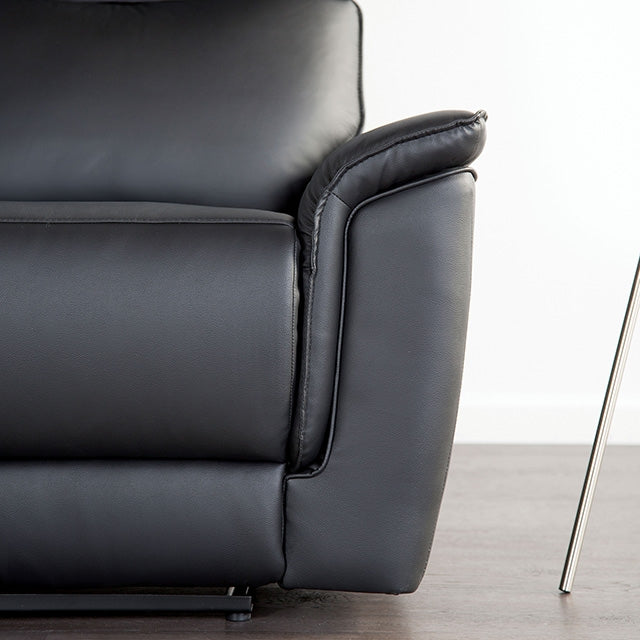 Bienne Loveseat Manual Recliner White & Black