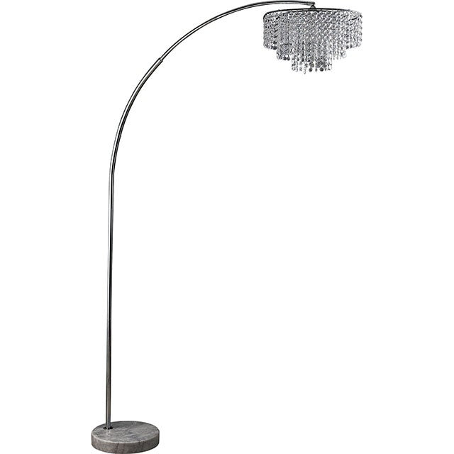 Julie Chrome 62"H Crystal Chrome Arch Lamp