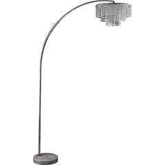 Julie Chrome 62"H Crystal Chrome Arch Lamp