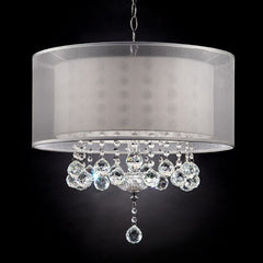 19"H Ceiling Lamp, Hanging Crystal
