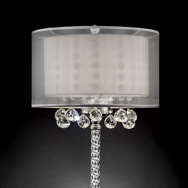 30"H Table Lamp, Hanging Crystal