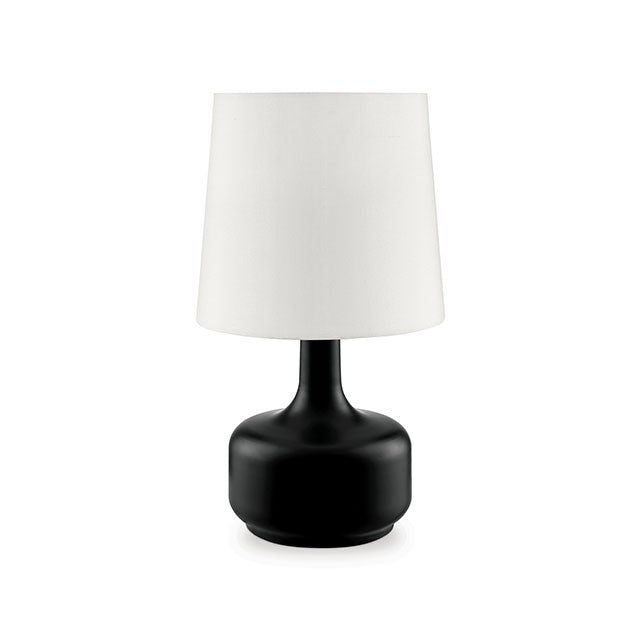 Farah Black 17"H Matte Black Table Lamp