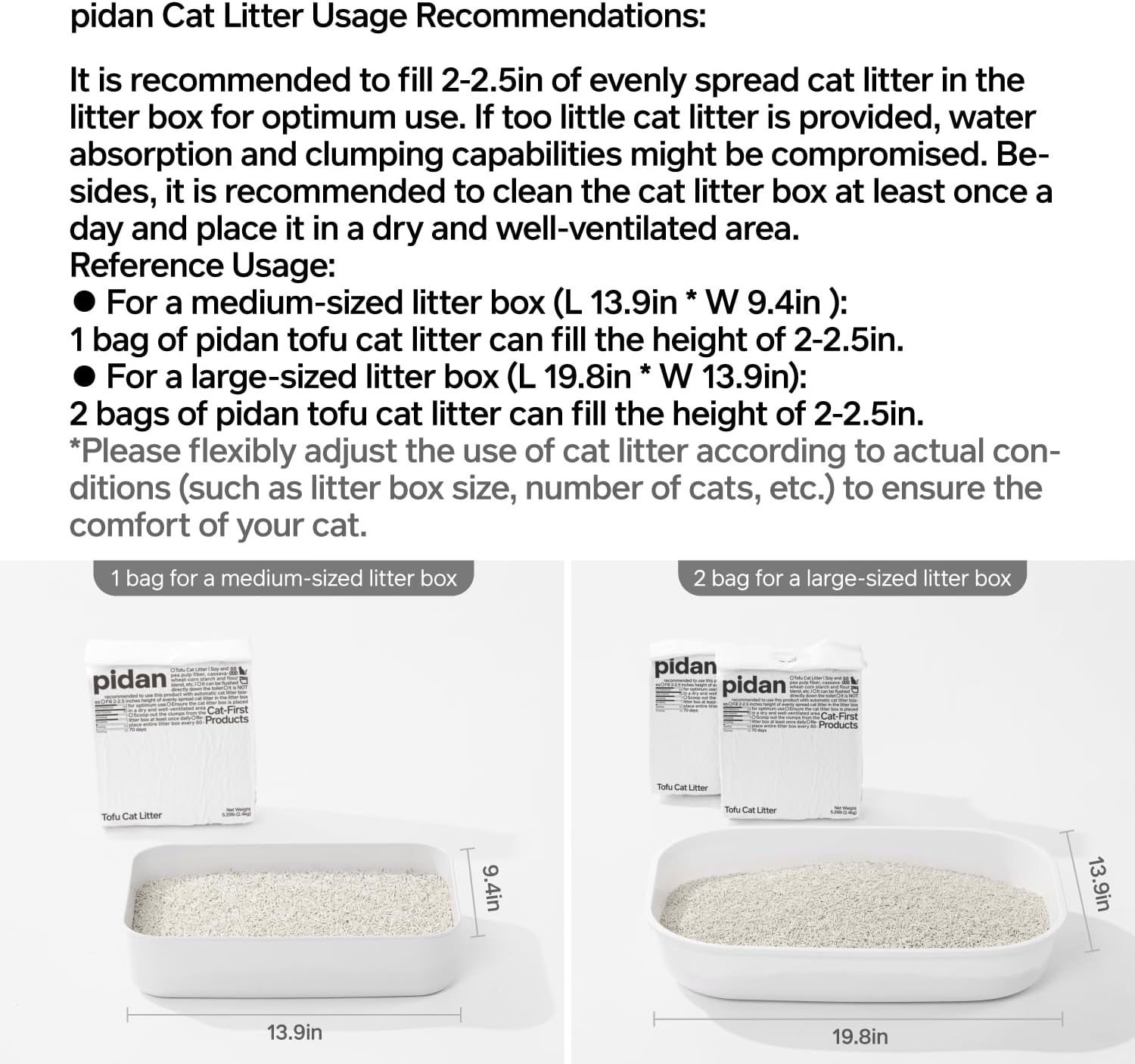 Pidan Signature Tofu Blend Cat Litter - 2.4KG/6L-4bags ( TOFU+BENTONITE)