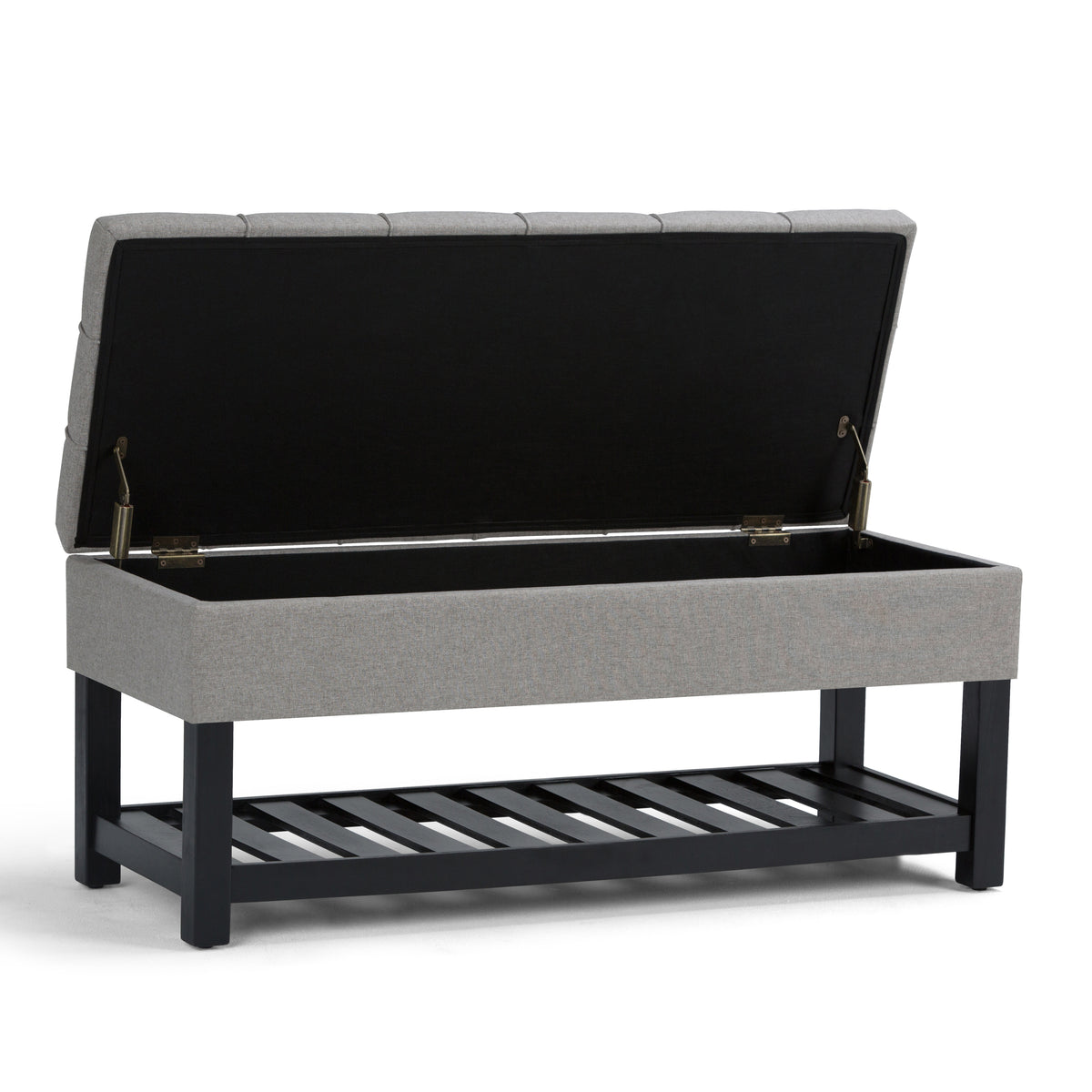 Saxon - Storage Ottoman Bench - Dove Grey