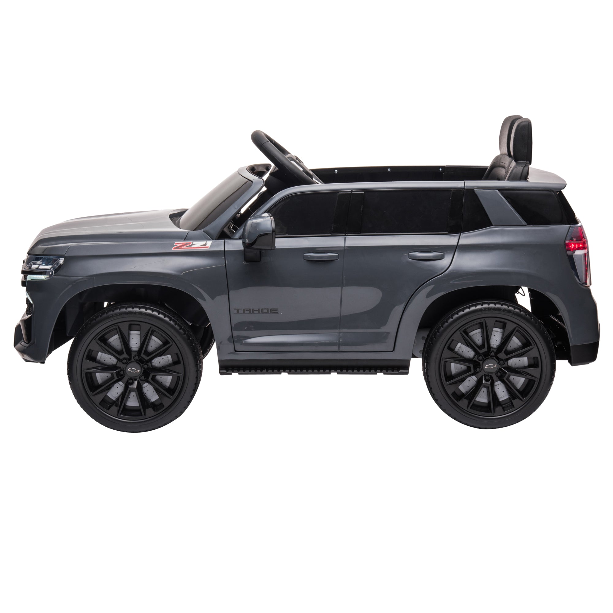 Aosom Licensed Chevrolet Tahoe Ride On Car, 12V 7AH Battery Power Ride On Toy with Parent Remote Control, LED Lights, Music, 4 Wheeler Suspension, 3 Speeds, Kids Electric Vehicle for Aged 3+, Gray