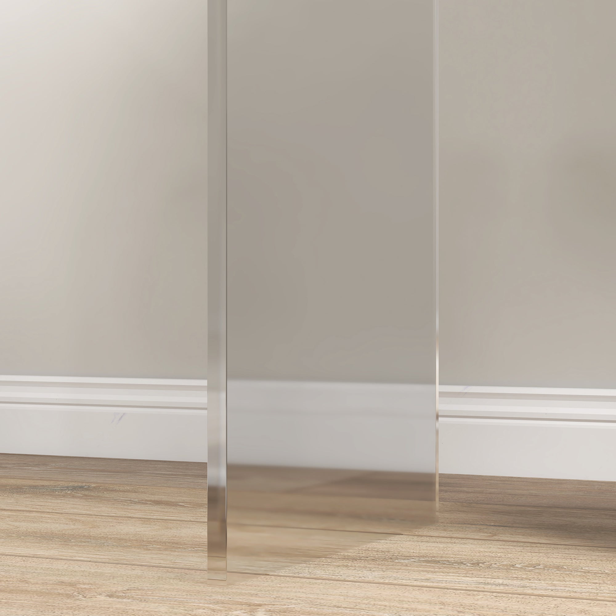 HOMCOM Modern Acrylic End Table, Waterfall Side Table with Rounded Edges and Storage for Small Spaces, 21" x 12" x 21", Clear